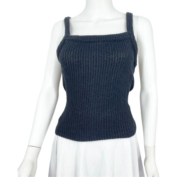 MADEWELL Tank Top Women Size Small Bow Black Accent Wool Sweater Knit - Picture 1 of 7